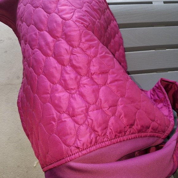 L.L. Bean Puffer Vest Small Pink Purple Quilted Jacket Sleeveless Full Zip Women - Picture 6 of 8